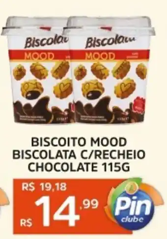 Pinheiro Supermercado Biscoito mood biscolata c/recheio chocolate oferta