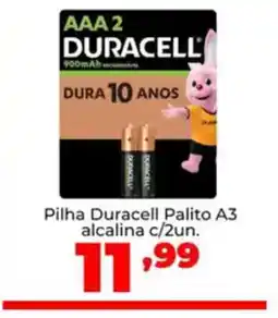 Super Nicolini Pilha Duracell Palito A3 alcalina oferta
