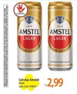 Atacadão Cerveja Amstel Sleek Lata oferta