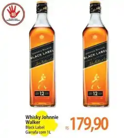 Atacadão Whisky Johnnie Walker Black Label Garrafa oferta