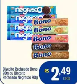 Quartetto Supermercados Biscoito Recheado Bono ou Biscoito Recheado Negresco oferta