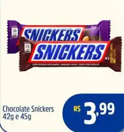 Quartetto Supermercados Chocolate Snickers oferta