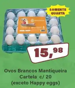 Rede Supermarket Ovos Brancos Mantiqueira Cartela c/ 20 oferta