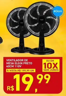 Atack Hiperatacado Ventilador de mesa elgin preto 40cm 110v oferta