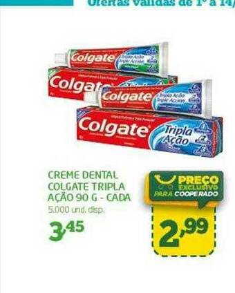 Cooper Creme Dental Colgate Tripla Ação oferta