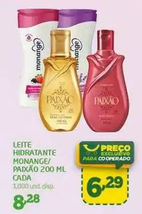 Cooper Leite Hidratante Monange Paixão oferta
