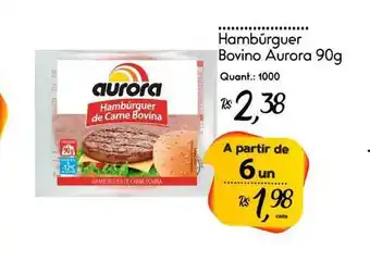 Giassi Supermercados Hambúrguer Bovino Aurora 90g oferta