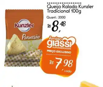 Giassi Supermercados Queijo Ralado Kunzler Tradicional 100g oferta