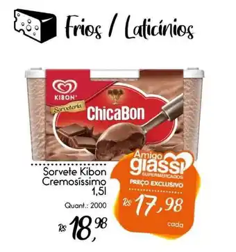 Giassi Supermercados Sorvete Kibon Cremosíssimo 1.5L oferta