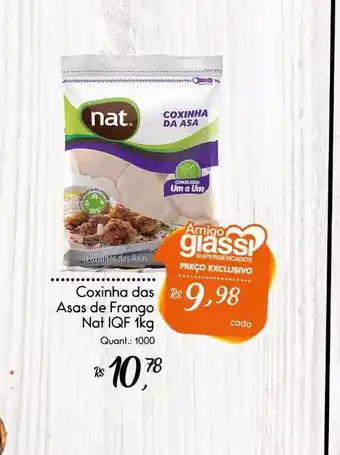 Giassi Supermercados Coxinha Das Asas De Frango Nat Iqf 1kg oferta