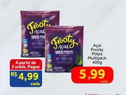 Shibata Supermercados Açaí Frooty Polpa Multipack oferta