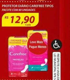 Protetor Diario Carefree Tipos