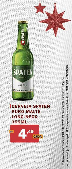 Extrabom Supermercados Cerveja Spaten Puro Malte Long Neck oferta