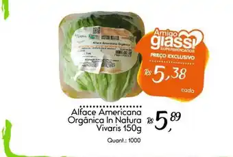 Giassi Supermercados Alface Amercana Orgânica In Natura Vivaris 150g oferta