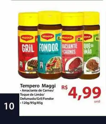 Tempero Maggi Amaciante De Carnes Toque De Limão Defumado Gril Fondor