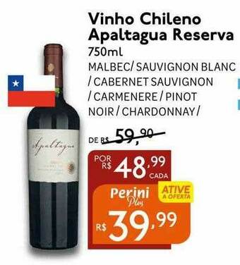 Perini Vinho Chileno Apaltagua Reserva oferta
