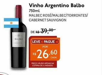 Perini Vinho Argentino Balbo oferta