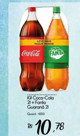 Giassi Supermercados Kit Coca-cola + Fanta Guaraná 2L oferta