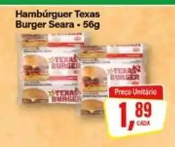Rede Supermarket Hambúrguer Texas Burger Seara 56g oferta