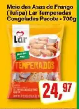 Rede Supermarket Meio das Asas de Frango (Tulipa) Lar Temperadas Congeladas Pacote - 700g oferta
