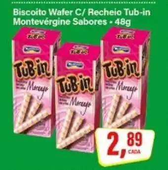 Rede Supermarket Biscoito Wafer C/ Recheio Tub-in Montevérgine Sabores oferta