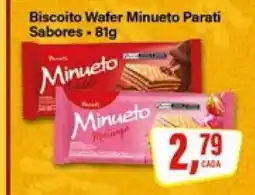 Rede Supermarket Biscoito Wafer Minueto Parati Sabores oferta