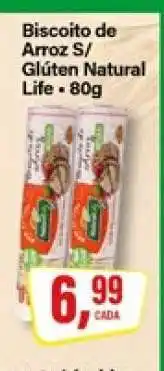 Rede Supermarket Biscoito de Arroz S/ Glúten Natural Life oferta