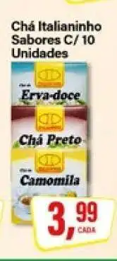 Rede Supermarket Chá Italianinho Sabores C/ 10 Unidades oferta