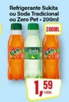 Rede Supermarket Refrigerante Sukita ou Soda Tradicional ou Zero Pet oferta
