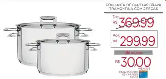Conjunto de Panelas Bravia Tramontina com 2 pecas