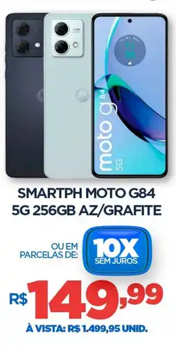 DB Supermercados Smartph moto g84 5g 256gb az/grafite oferta