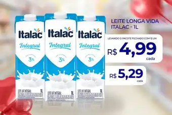 Supermercado Precito Leite longa vida italac oferta