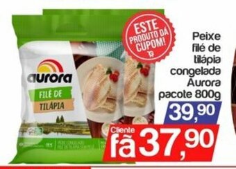 Supermercados Gricki Peixe file de Tilapia congelada Aurora pacote 800g oferta