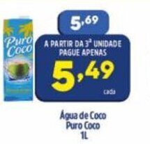 Arena Atacado Agua de Coco Puro Coco 1L oferta