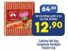 Arena Atacado Salsicha Hot Dog congelada Perdigao pacote 5kg oferta