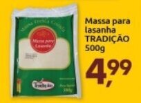 Supermercados Nori Massa para lasanha Tradicao 500g oferta