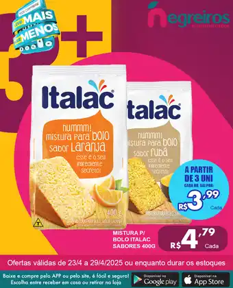 Negreiros MISTURA P/ BOLO ITALAC SABORES oferta