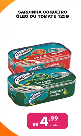 Negreiros Sardinha coqueiro óleo ou tomate oferta