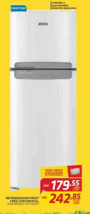 GBarbosa Refrigerador Frost Free Continental oferta