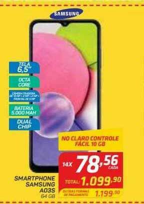 GBarbosa Smartphone Samsung A03s oferta