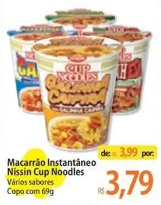 Atacadão Macarrão Instantâneo Nissin Cup Noodles oferta