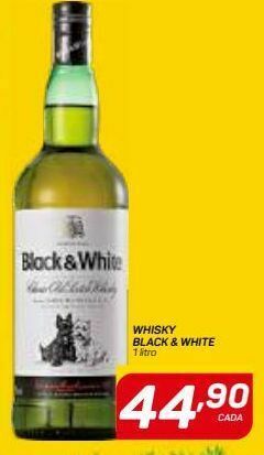 GBarbosa Whisky escocês black & white 1l oferta