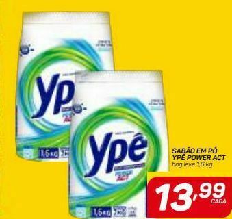 Sabão em pó ypê power act 1.6kg