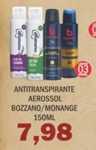 Supermercados Mendonça Antitranspirante aerossol bozzano/monange oferta