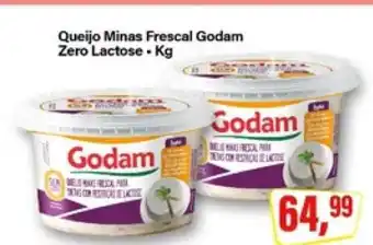 Rede Supermarket Queijo Minas Frescal Godam Zero Lactose - Kg oferta