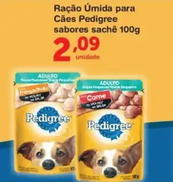 Roldão Racao Umida para Caes Pedigree sabores sache 100g oferta