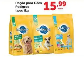 Roldão Racao para caes Pedigree tipos 1kg oferta