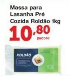 Roldão Massa para Lasanha Pre Cozido Roldao 1kg oferta