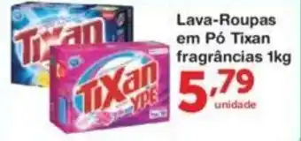 Roldão Lava Roupas em po Tixan Fragracias 1kg oferta