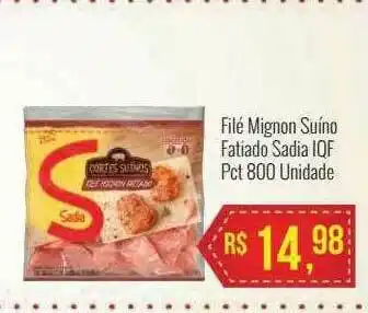 Mart Minas Filé Mignon Suíno Fatiado Sadia Iqf oferta